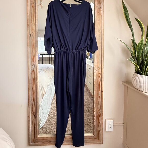 Lauren Ralph Lauren Split Sleeve Navy Jumpsuit  - Picture 5 of 11